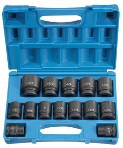 Grey pneumatic corp. 8038 3/4" drive 14 piece sae impact socket set