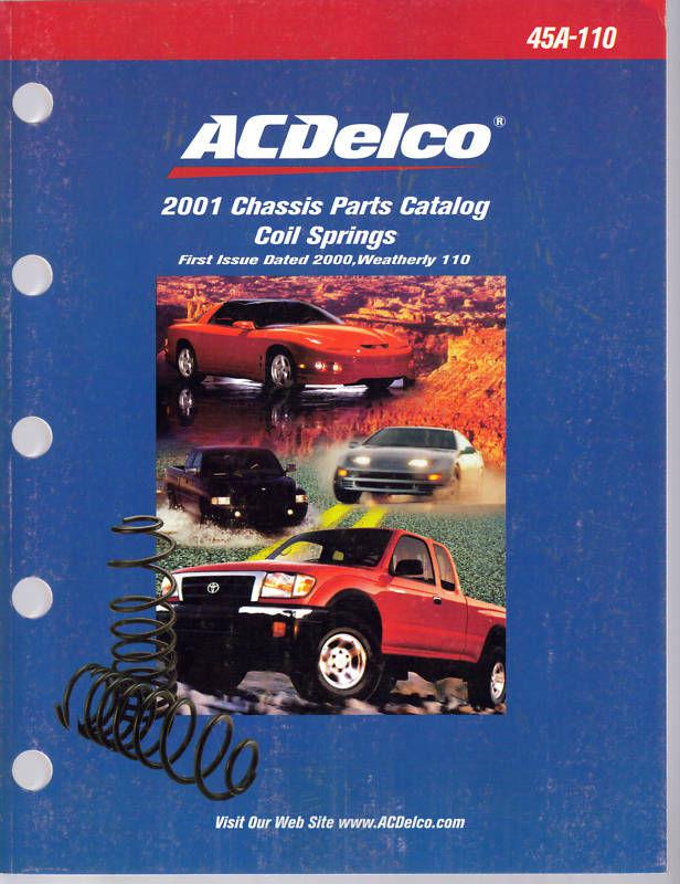 2001 ac delco chassis parts catalog coil springs book original very good cond