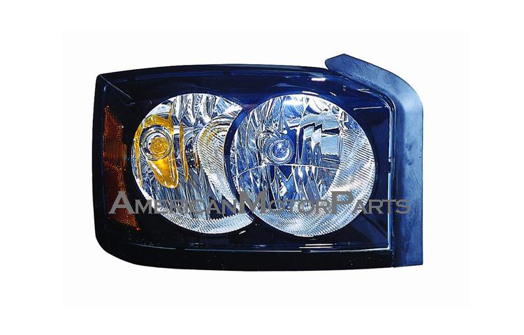 Right passenger side replacement headlight w/ black bezel 06-07 dodge dakota