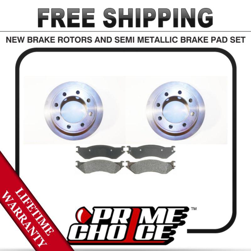 Rear kit (2) brake rotors and (1 set) premium brake pads with lifetime warranty