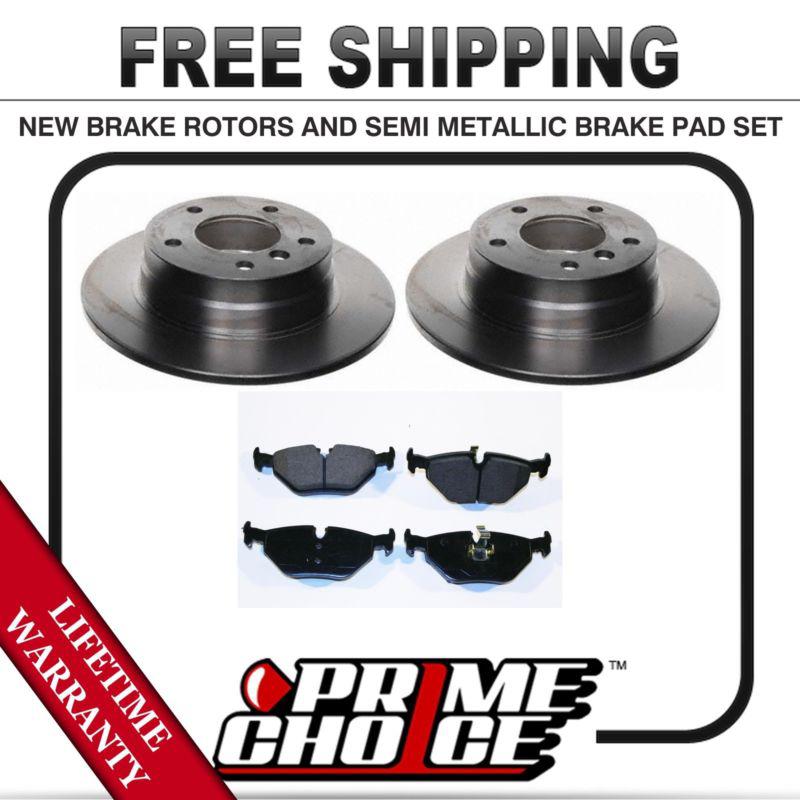 Rear kit (2) brake rotors and (1 set) premium brake pads with lifetime warranty