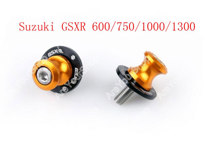 8mm swingarm sliders spools suzuki gsxr 600 750 1000 1300 sv650 1000 tl gold