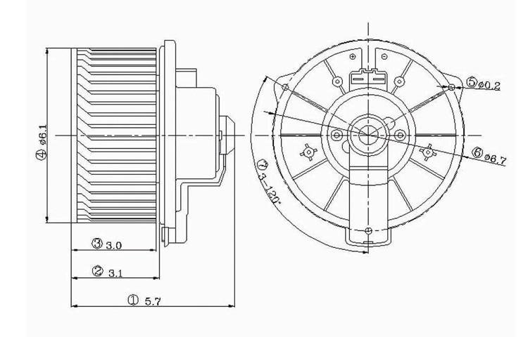 Replacement blower motor assembly 2000-2001 lexus es300 lexus es330 8710333050