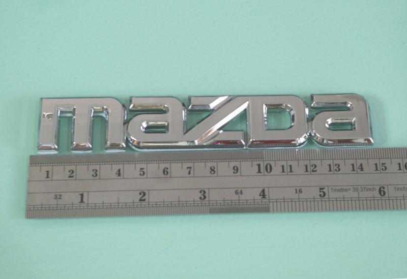 Mazda badge logo name plate emblem chrome rear trunk lid