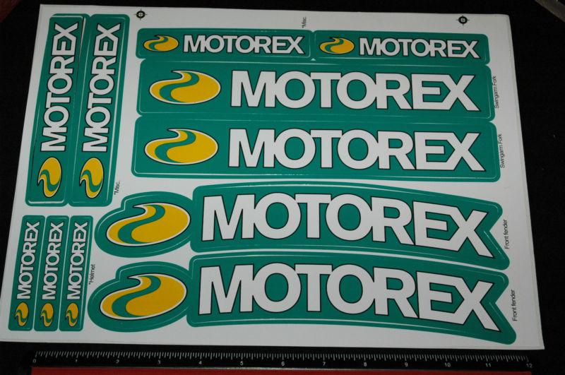 Motorex sticker sheet kawasaki suzuki yamaha ducati honda ktm