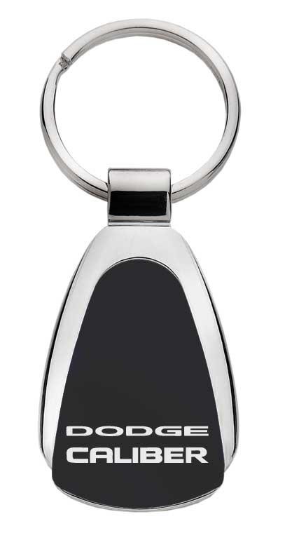 Dodge caliber black tear drop keychain car ring tag key fob logo lanyard
