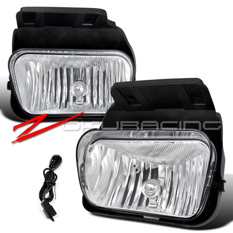 2003-2006 chevy silverado clear bumper fog lights+switch