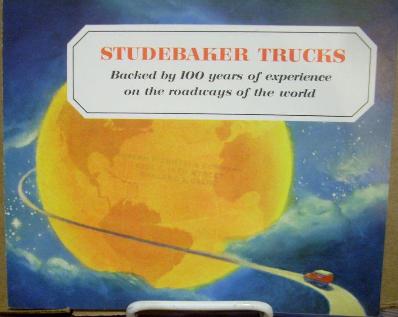 1952 52 studebaker pickup & truck color sales brochure 100 years wagon to truck