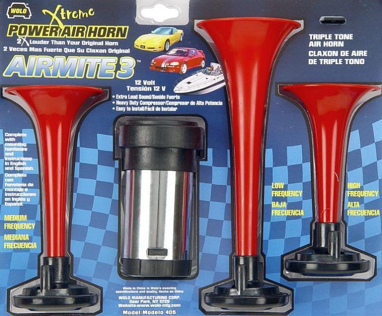 Airmite 3 triple-tone air horn wolo-405