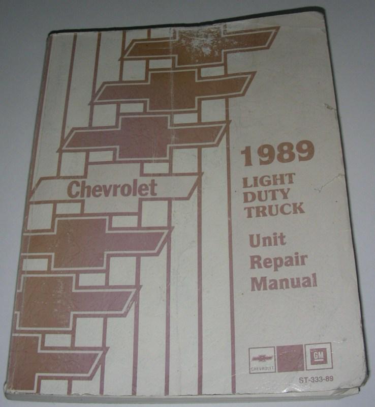 1989 oem chevrolet s-10 light duty truck unit repair manual st-333-89