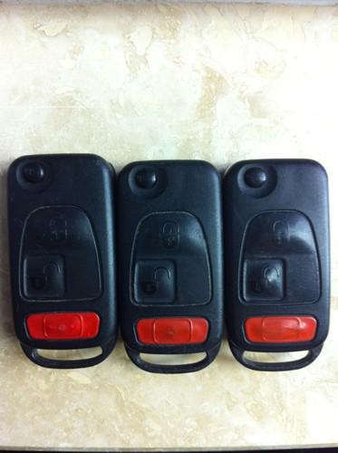 Lot of 3 mercedes benz switchblade flip key remotes (3-button)  fcc: kr55