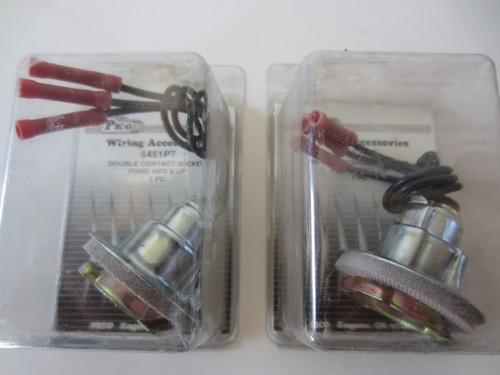 (2) pico wiring 5451pt taillight bulb socket plastic double contact 1157 new