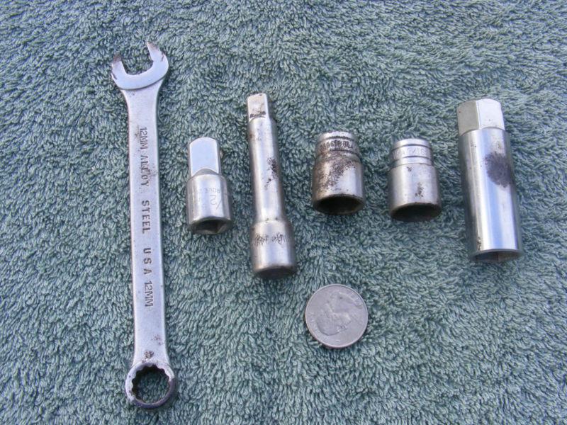 Lot of blackhawk tools wrench, 3/8" drive sockets, adapter, extension 6pcs