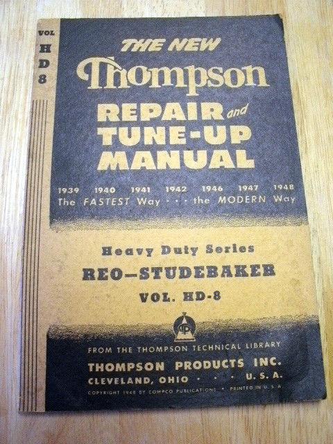  vol. hd8 reo studebaker  thompson repair manual