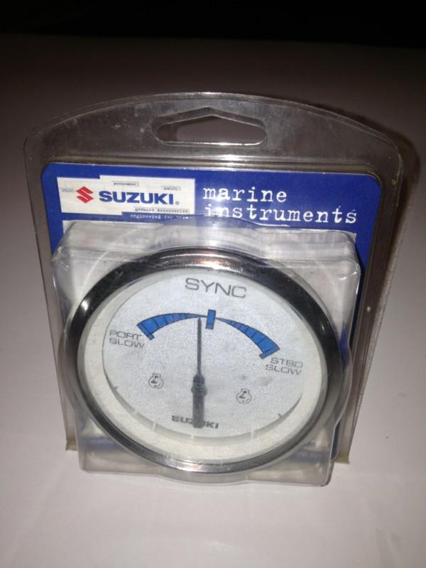 Suzuki dual engine synchronizer gauge #990c0-86w41 new in box + free shipping