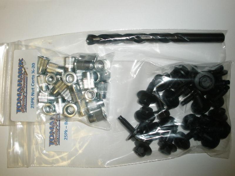 Body bolts, nut certs, drill bit fitting new imca late model wissota race car