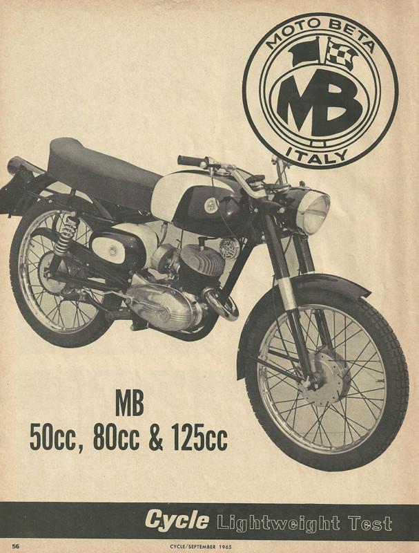 1966 moto beta 50 80 125 motorcycle road test with pecs 3 pages