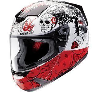 New z1r venom molotov motorcycle helmet, white/red, large/lg