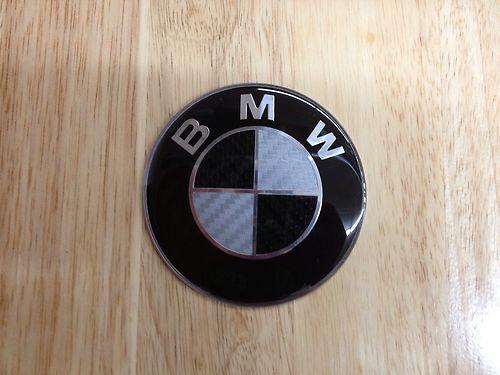 82mm black bmw real carbon fiber hood emblem e90 e60 e46 e39 e92 e87 m5 m3