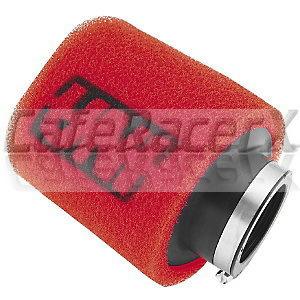 Uni air filter clamp on pod 1-3/4" (45mm) id x  4" long dual stage angled flange