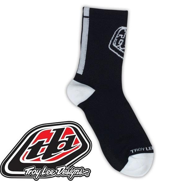 Troy lee designs tld ace performance crew socks- black 2 pack- 2 sizes available