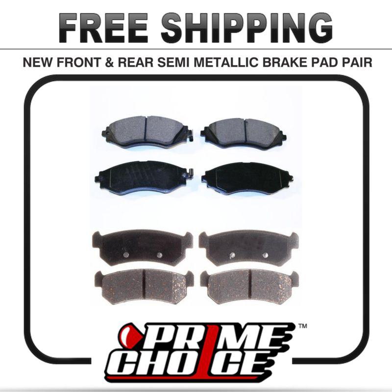 Premium front & rear metallic disc brake pads 2 full complete sets 4 pair 8 pads