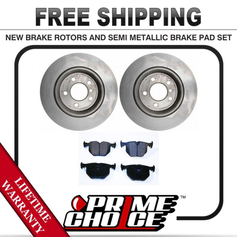 Rear kit (2) brake rotors and (1 set) premium brake pads with lifetime warranty