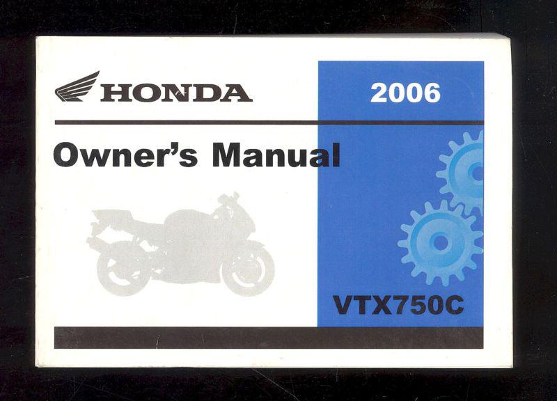 2006 honda vtx750c owner`s manual 