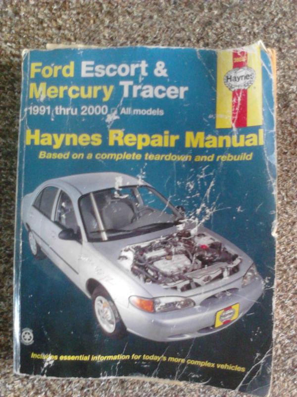 Haynes repair manuel ford escort merc. tracer 91-2000 pages good cov. worn abit