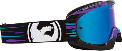 Dragon mdx goggle paint drip black w/blue steel lens 722-1483