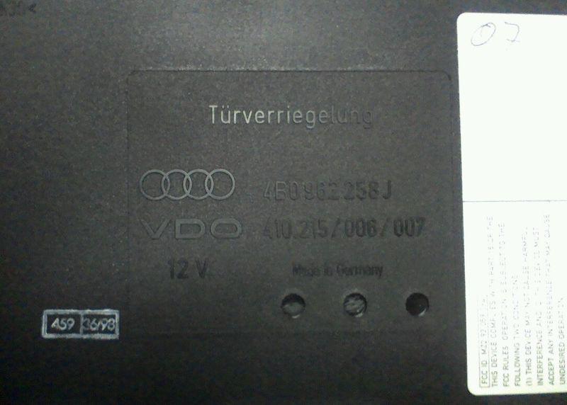 Comfort control module audi a6 quattro