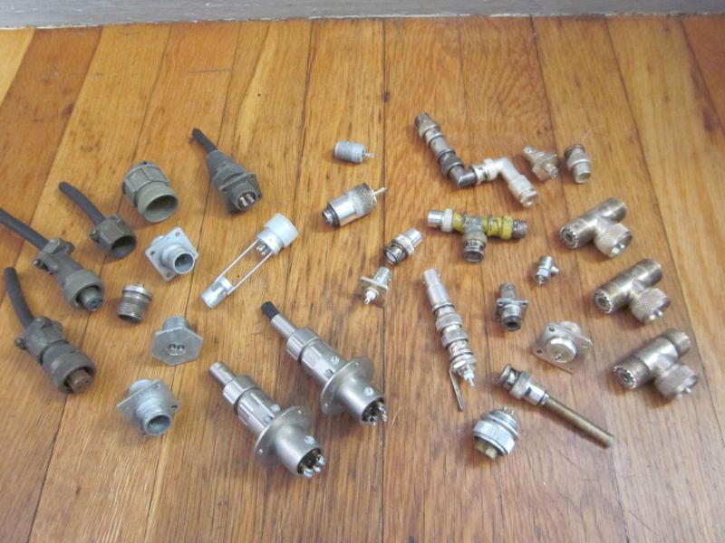 Itt cannon amphenol avionics mil spec cable connector plug lot collins receiver 