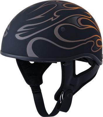 Fly .357 half helmet orange flame l 73-8204-4