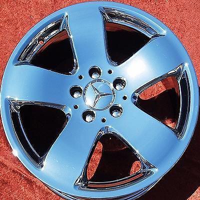 Set of 4 new chrome 17" mercedes benz e320 e500 e430 e350 oem wheels rims 65296