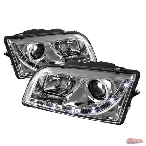 2000-2003 volvo s40 v40 drl led projector headlights lamp pair replacement set