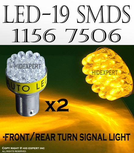 Tmz 1 pair 1156 direct replacement rear turn signal amber 19 led bulbs lj5