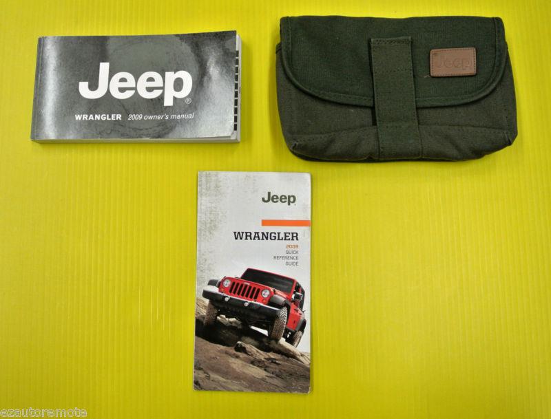 Wrangler suv 09 2009 jeep owners owner's manual set w/ case all models 4x4 4x2