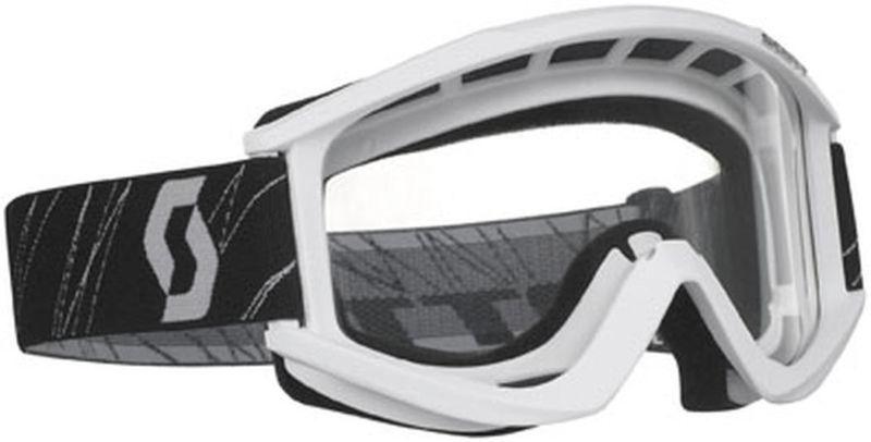 New scott recoil xi w/ clear standard lens adult goggles, white, one size