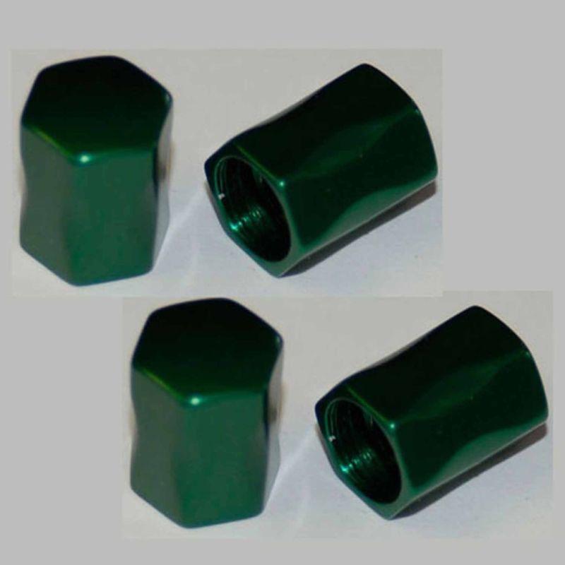 Green anodized nugget valve cap 0641738x4