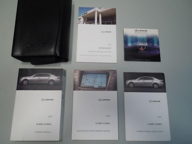 2009 lexus ls 460/ls460 l owners manual set with navigation and case excellent