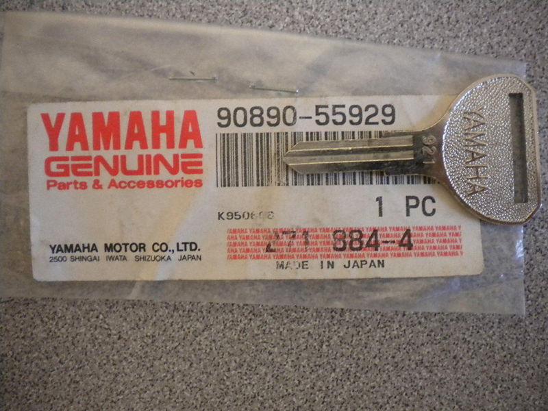 Nos yamaha oem blank key m/c 921 90890-55929-00