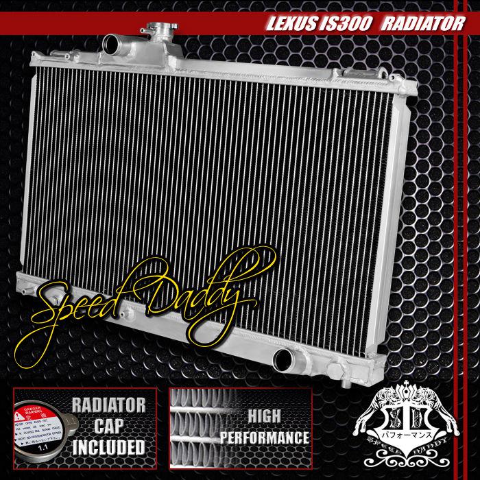 Dual core full aluminum race 2-row cooling radiator 01-05 lexus is300 altezza mt