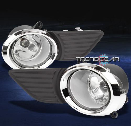 2011 2012 toyota sienna van bumper led fog lights lamp+black/chrome cover+switch