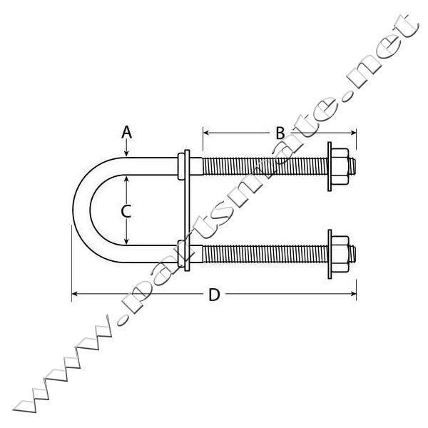 Attwood 66261l3 bow eye u-bolt / eye u bolt