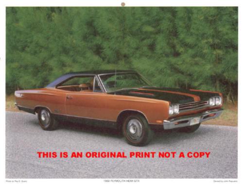 1969 plymouth hemi gtx very nice muscle car print