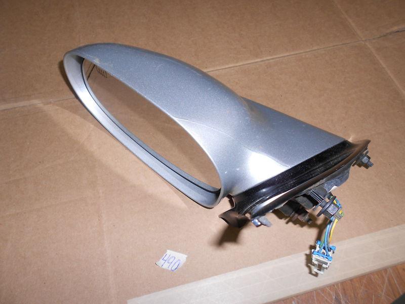 2000-2005 saturn l series driver power heated door mirror silver oem