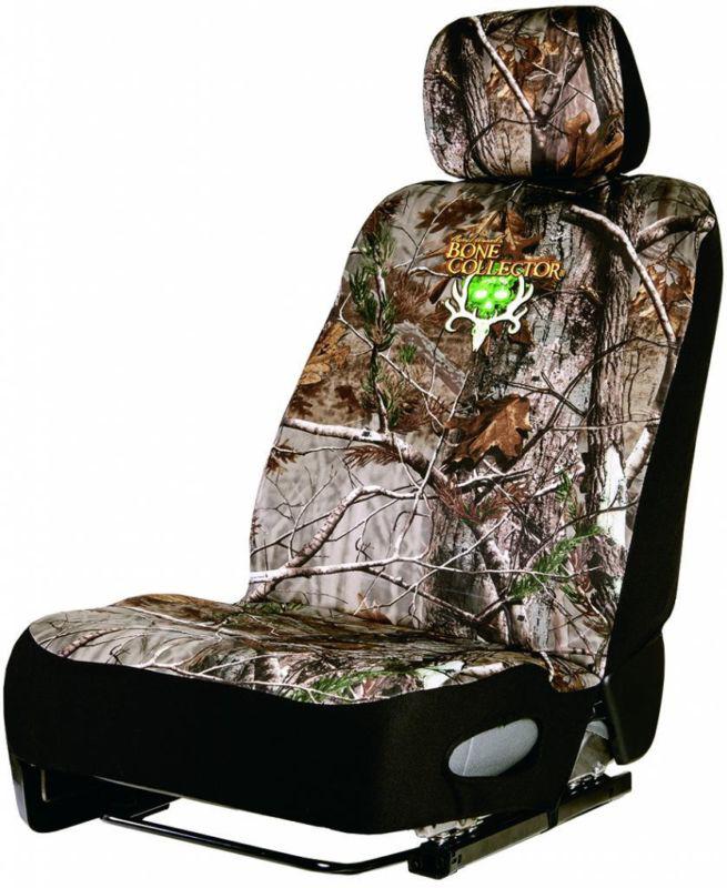 Bone collector neoprene camo seat cover - low back seat cover