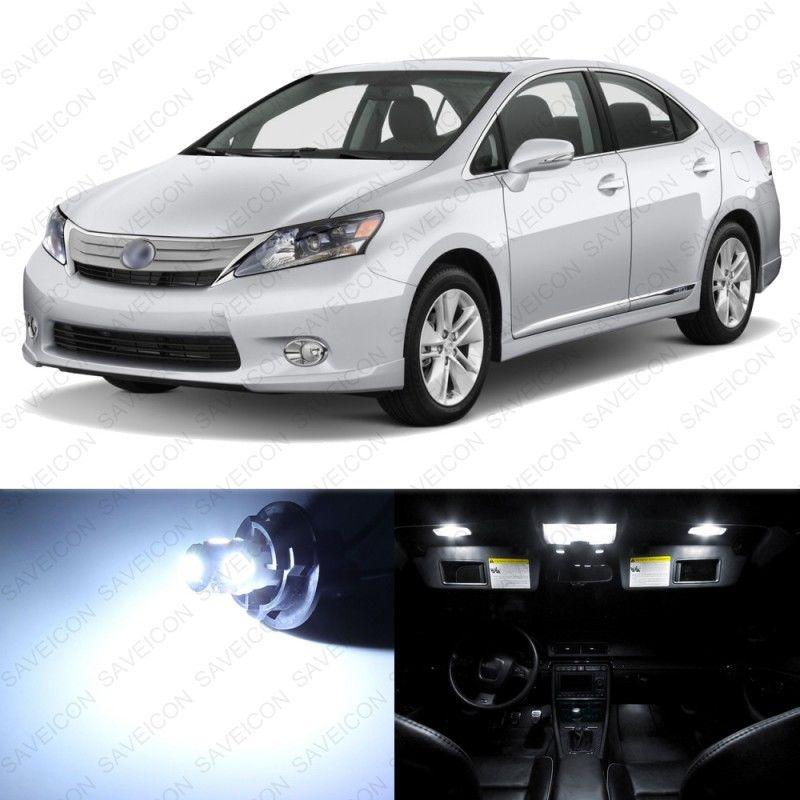 8 x xenon white led interior light package for 2010 -2012 lexus hs250h