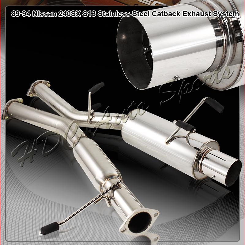 1989-1994 nissan 240sx s13 stainless steel performance catback exhaust system