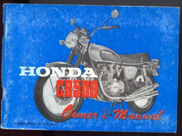 1972 honda cb500 owner's manual